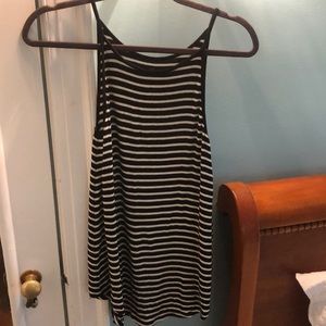 Black and white striped aerie tank top